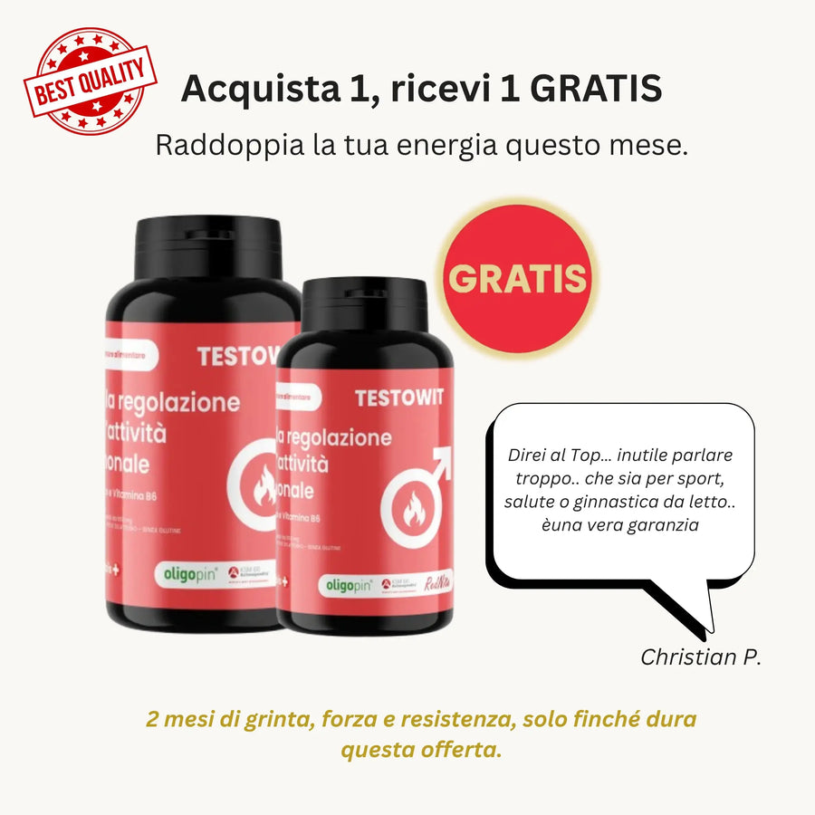 TESTOWIT - Hormonreglering 120 cps - 2x1 - ORBIS Lifestyle