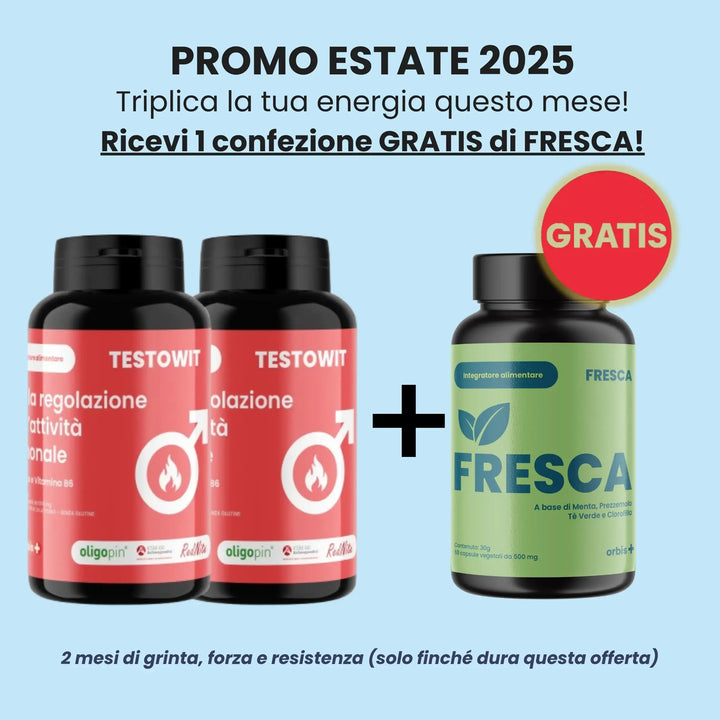 TESTOWIT - Hormonreglering 120 cps - GRATIS PROMO för färskt kosttillskott! ORBIS Livsstil