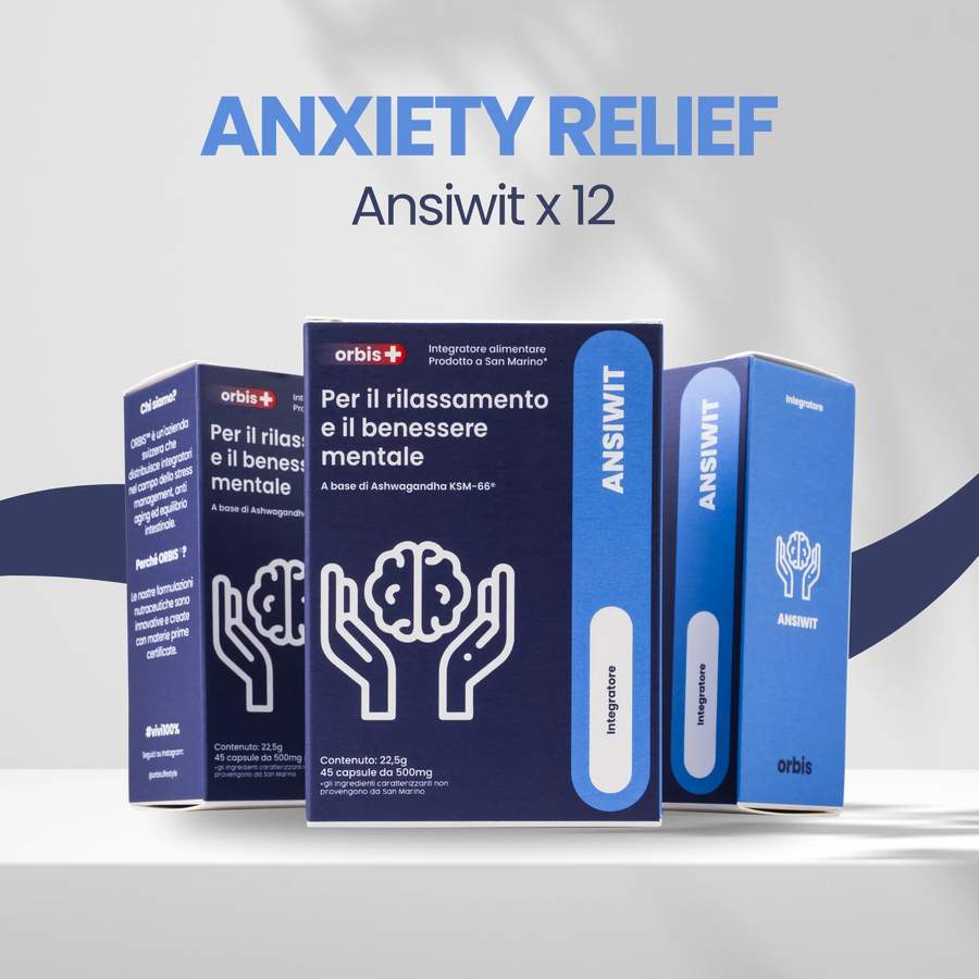 🌼 ANXIETY RELIEF (12-månaders lager): ANSIWIT x 12 - ORBIS Livsstil