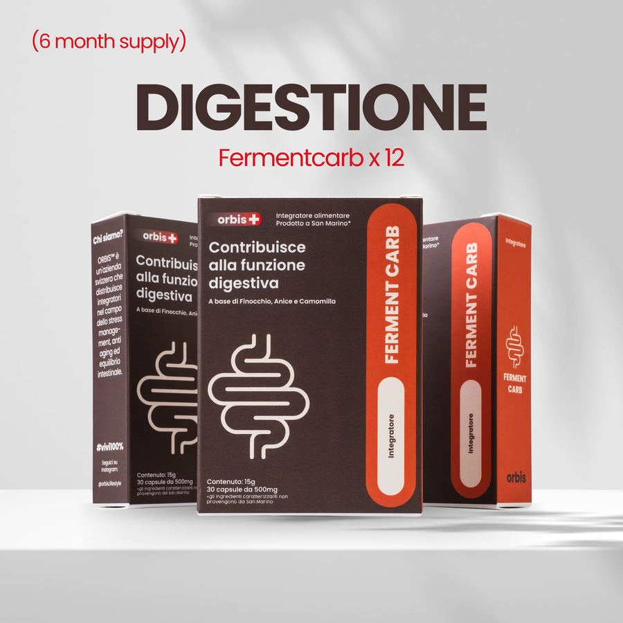🍽️ DIGESTION (6-månaders lager): 12x FERMENTCARB - ORBIS Lifestyle