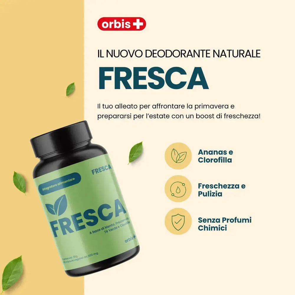 FRESH - Klorofyll, grönt te, mynta och ananas (60 cps) - ORBIS Lifestyle