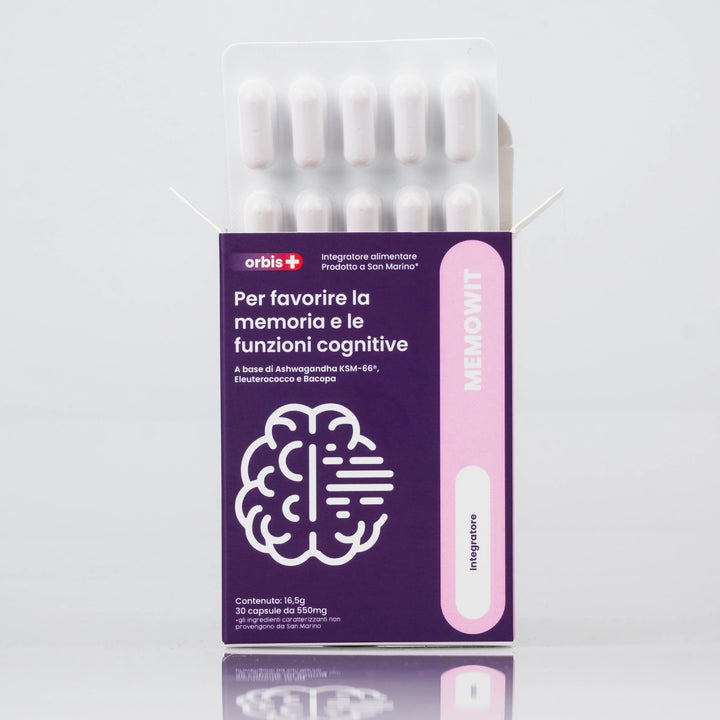 MEMOWIT - Ashwagandha KSM-66® och vitamin B12 (30 kapslar) - ORBIS Lifestyle