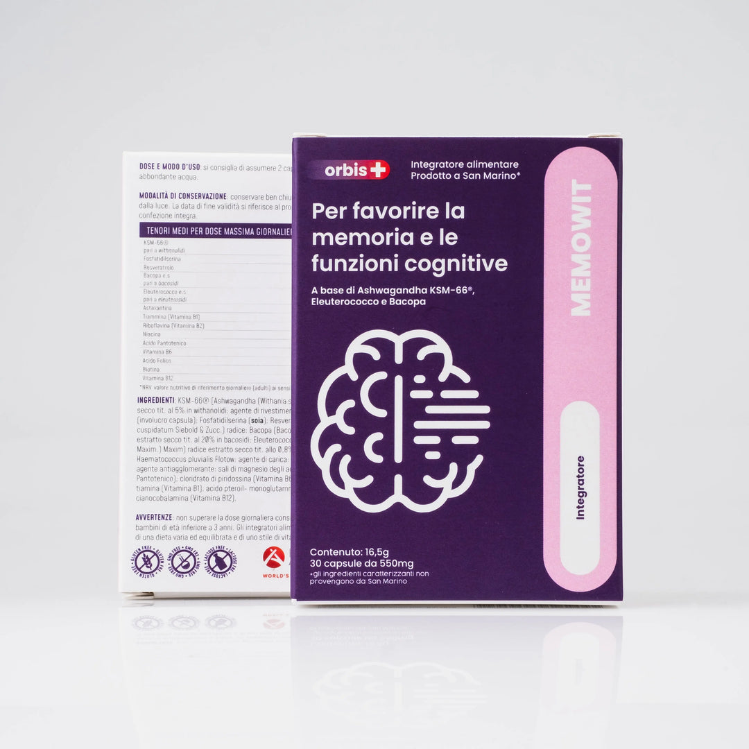 MEMOWIT - Ashwagandha KSM-66® och vitamin B12 (30 kapslar) - ORBIS Lifestyle