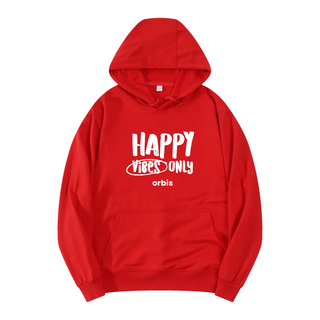 Orbis huvtröja "Happy Vibes Only" 🎧😊 - ORBIS Lifestyle